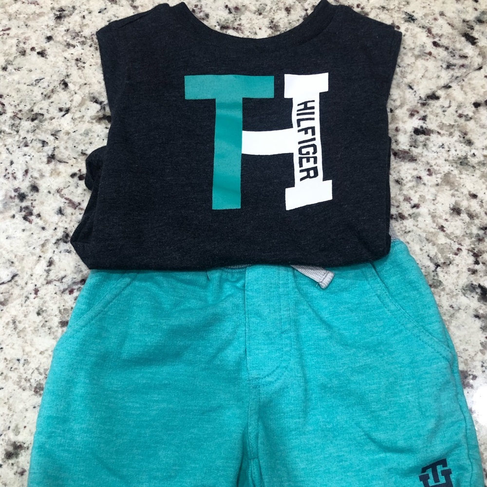 Green Tommy Hilfiger Shorts 18M short set